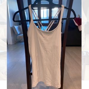 Lululemon White Strappy Back Tank Top